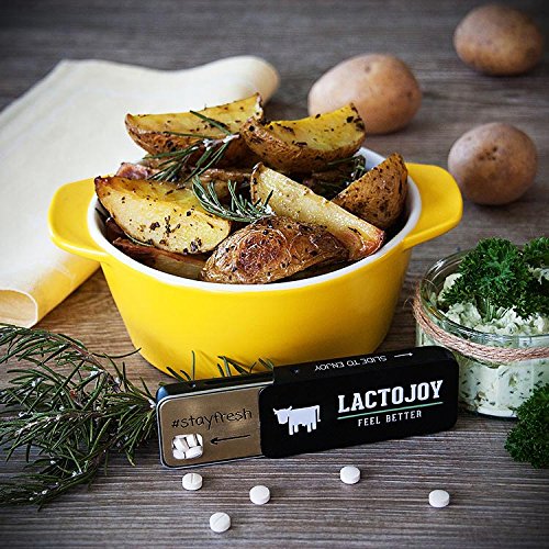 [Australia] - LactoJoy Lactase Tablets | Helps with Lactose Intolerance | Contains 45 Pcs. of Extra-Strength Dose (14,500 FCC) Lactase Enzyme Tablets | 100% Vegan | Supports The Lactose Digestion | Chemical Free 45 Count (Pack of 1) 