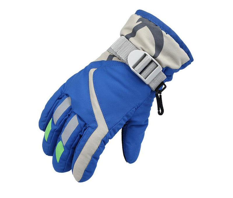 [Australia] - Momoon Kids Winter Gloves Toddler Snow Gloves 2 Pairs Adjustable Warm Gloves for boys and girls Navy/Blue One Size(2-5y) 