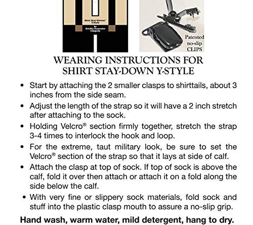 [Australia] - Hold-Ups Stay-downs Dress Shirt Stays Y-style with Patented No-slip metal Clips 