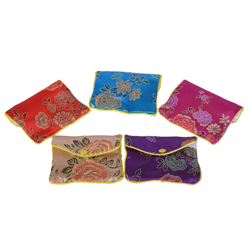 [Australia] - Bleiou 15 Pcs Jewelry Silk Purse Pouch Brocade Gift Bags Mix Colors(Medium) Medium 