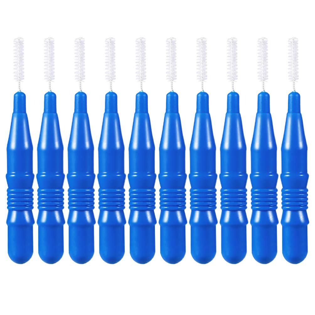 [Australia] - Milisten 50Pcs Interdental Brush Toothpick Tooth Flossing Picks Oral Dental Hygiene Cleaning Brush Oral Care Floss Teeth Tool 2. 5mm Blue 