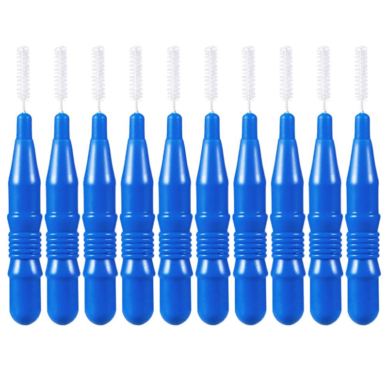 [Australia] - Milisten 50Pcs Interdental Brush Toothpick Tooth Flossing Picks Oral Dental Hygiene Cleaning Brush Oral Care Floss Teeth Tool 2. 5mm Blue 