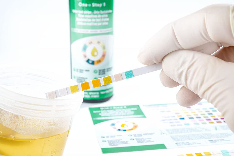[Australia] - 100 x Urine Test Strips for Infection Cystitis Testing Sticks, UTI, Nitrite, Leukocytes, 8 Parameter Urinalysis Multisticks 