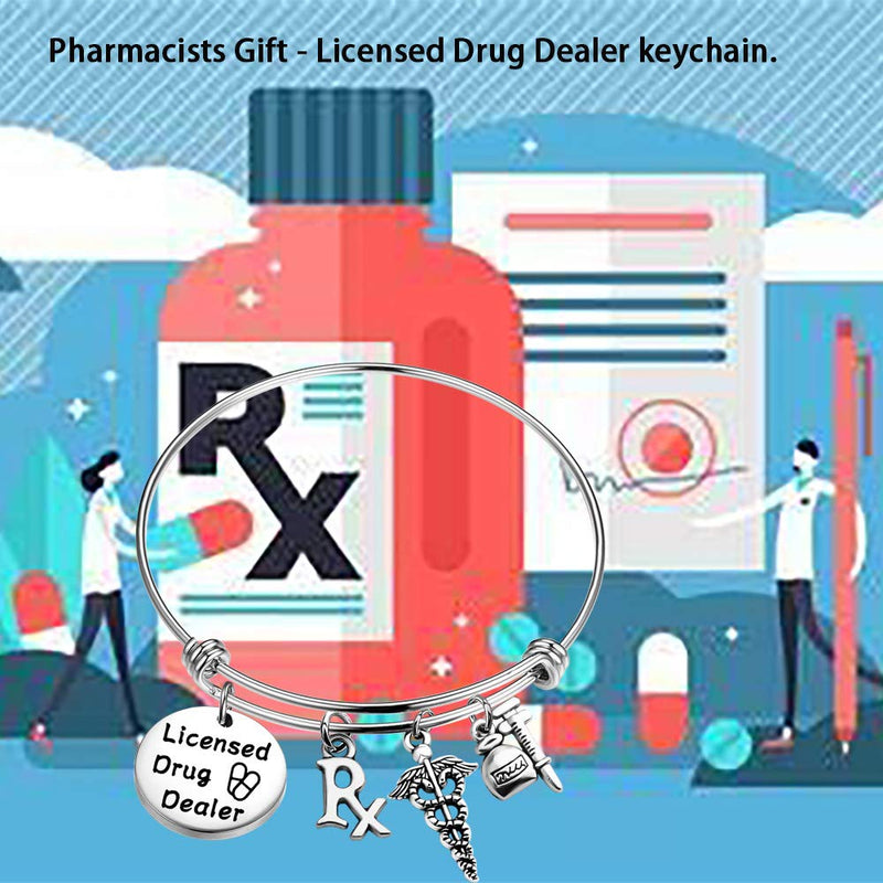 [Australia] - MAOFAED Pharmacist Gift Funny Pharmacy Student Gift Pharmacy Shool Graduation Gift Funny Licensed Drug Dealer Pharmacist Keychain Licensed Drug Dealer BR 