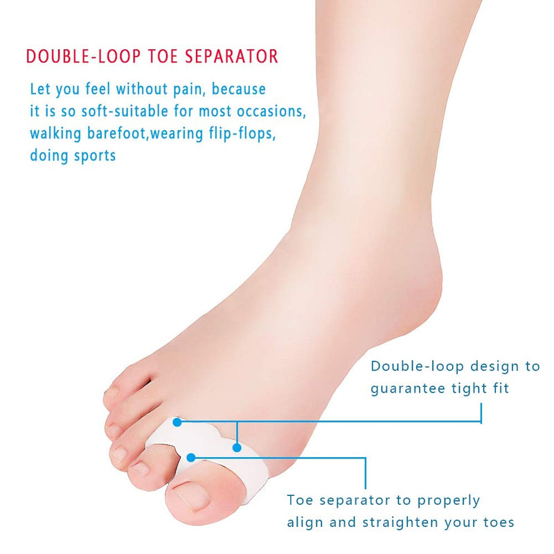 [Australia] - 9Pairs Bunion Corrector & Relief Kit Bunion Valgus Splints Protect Sleeves Toe Separators Corrector Pain Relief Toe Alignment Spreaders Separators Straightener 
