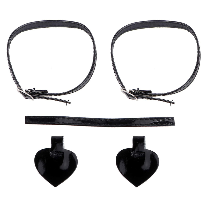 [Australia] - Holibanna Detachable High Heels Anti Slip Shoe Straps Elastic Ankle Shoelace Self- Adhesive Heel Cushion Inserts for Women Ladies ( Black 2 ) 