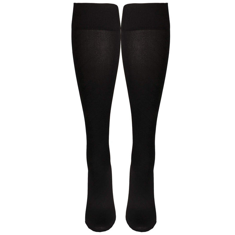 [Australia] - NuVein 15-20 mmHg Travel Compression Socks for Women & Men to Reduce Swelling, Knee High, Closed Toe, Black, X-Large X-Large (1 Pair) 