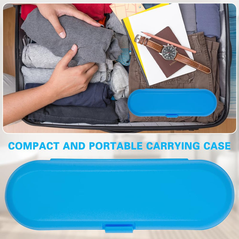 [Australia] - URAQT Electric Toothbrush Travel Case, Plastic Dustproof Toothbrush Holder for Electric Toothbrush, Portable Toothbrush Protective Cover, Electric Toothbrush Case Container for Business Camping Travel Blue 