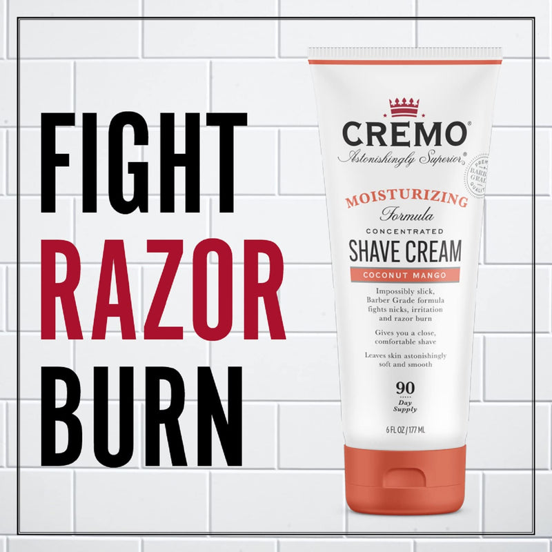 [Australia] - Cremo Coconut Mango Moisturizing Shave Cream, Astonishingly Superior Shaving Cream For Women, Fights Nicks, Cuts And Razor Burn, 6 Ounces 