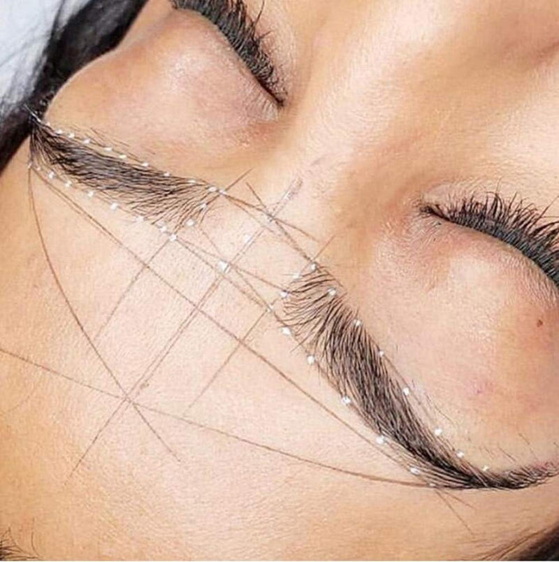 [Australia] - Microblading Mapping String Pre-Inked Eyebrow Marker Thread Tattoo Brows Point Line Tool Mess-Free Thread, Create a Crisp, Spot-on Brow Map Every Time- Bamboo Charcoal Thread 