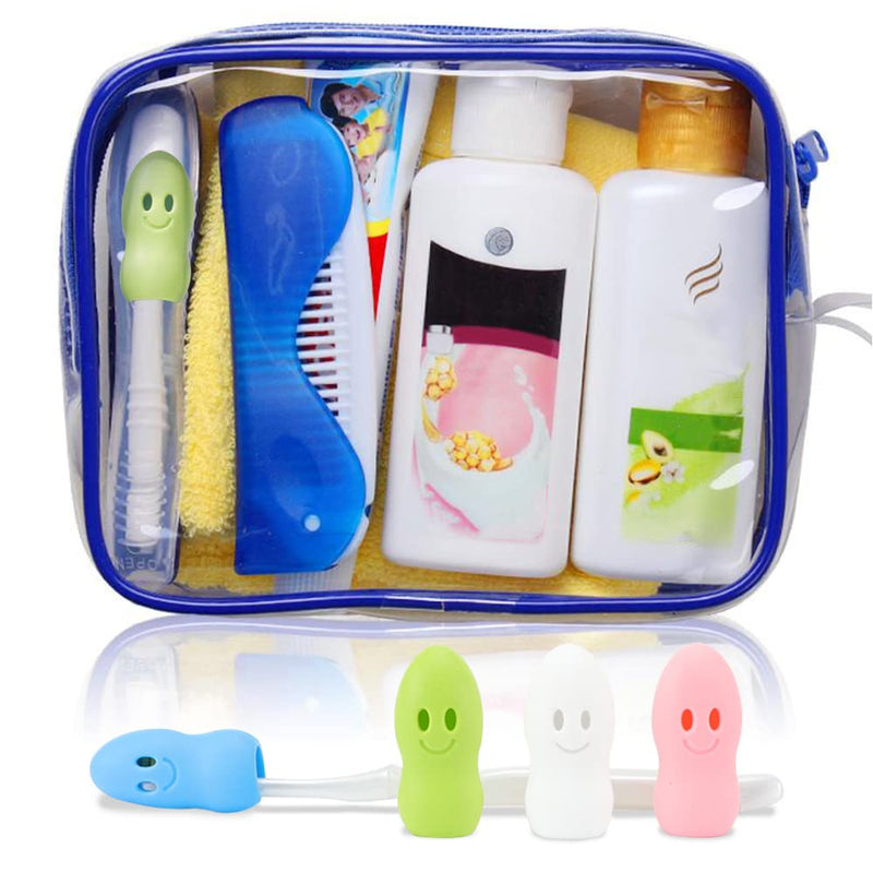 [Australia] - Travel Toothbrush Head Cover Case for Kids, Children Silicone Protector Cap, Dustproof Toothbrush Protect Case (Set of 8) Set of 8 