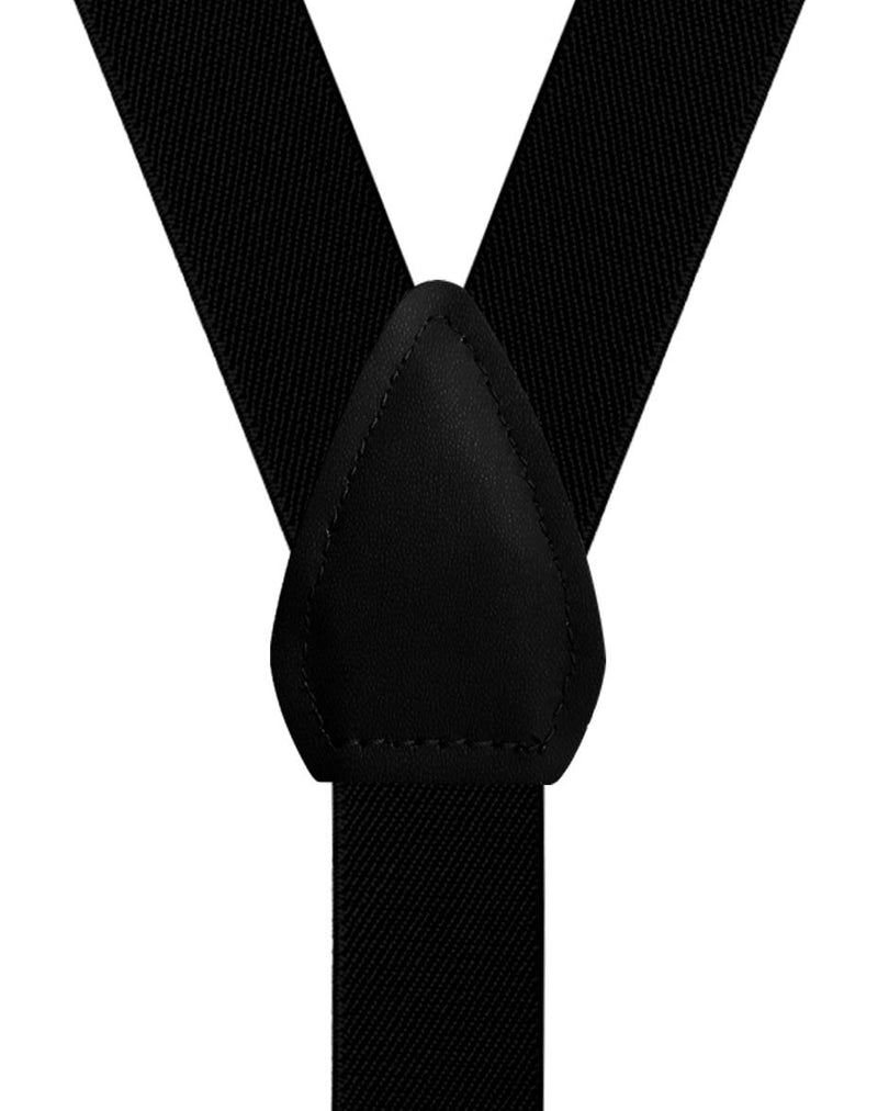 [Australia] - 1 Inch Durable Suspenders for 5M-10Y Kids Boys Girls 22 Inch/5 Months - 3 Years Black 