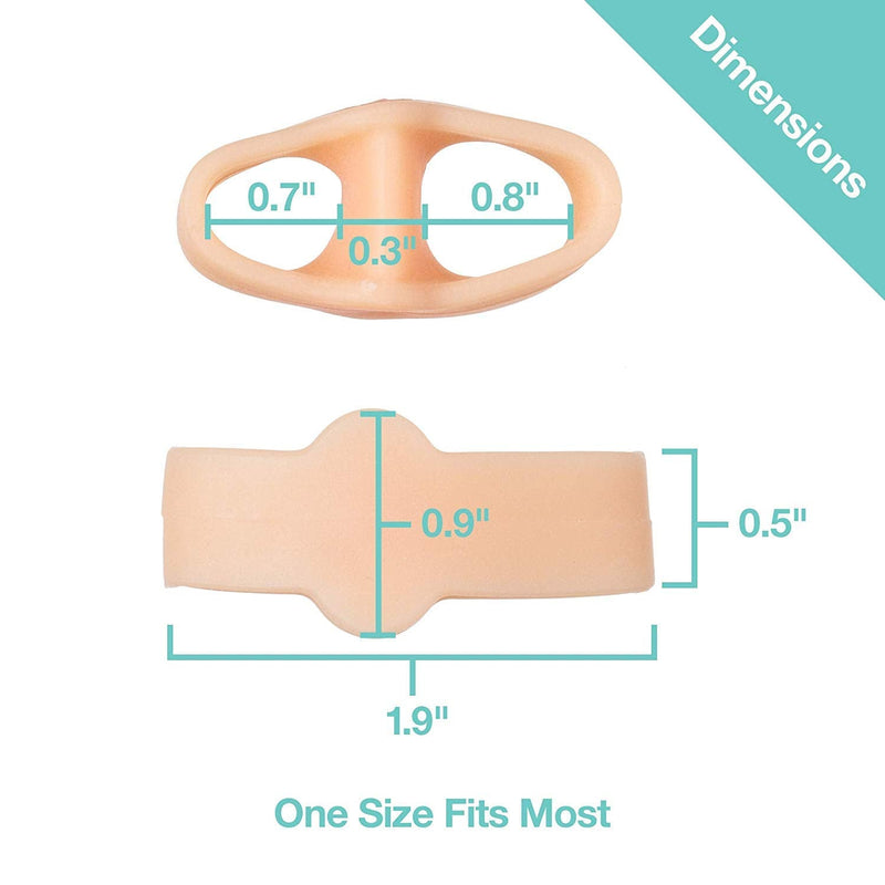 [Australia] - ZenToes Toe Separators with 2 Loops - Soft Gel Bunion Correctors 4 Pack (Beige)… Beige Gel 