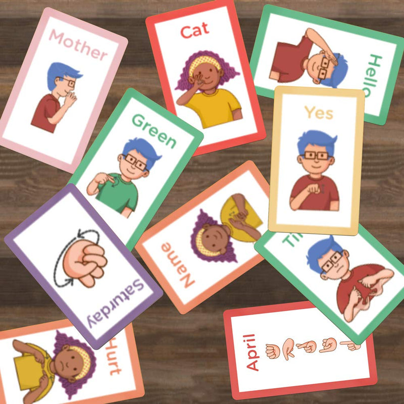 [Australia] - American Sign Language Flash Cards for Toddlers - 180 ASL Flash Cards for Babies, Toddlers, Kids. ASL Flashcards Include Starter, Vocab and Common Sight Words Pack. ASL Cards Descriptions 