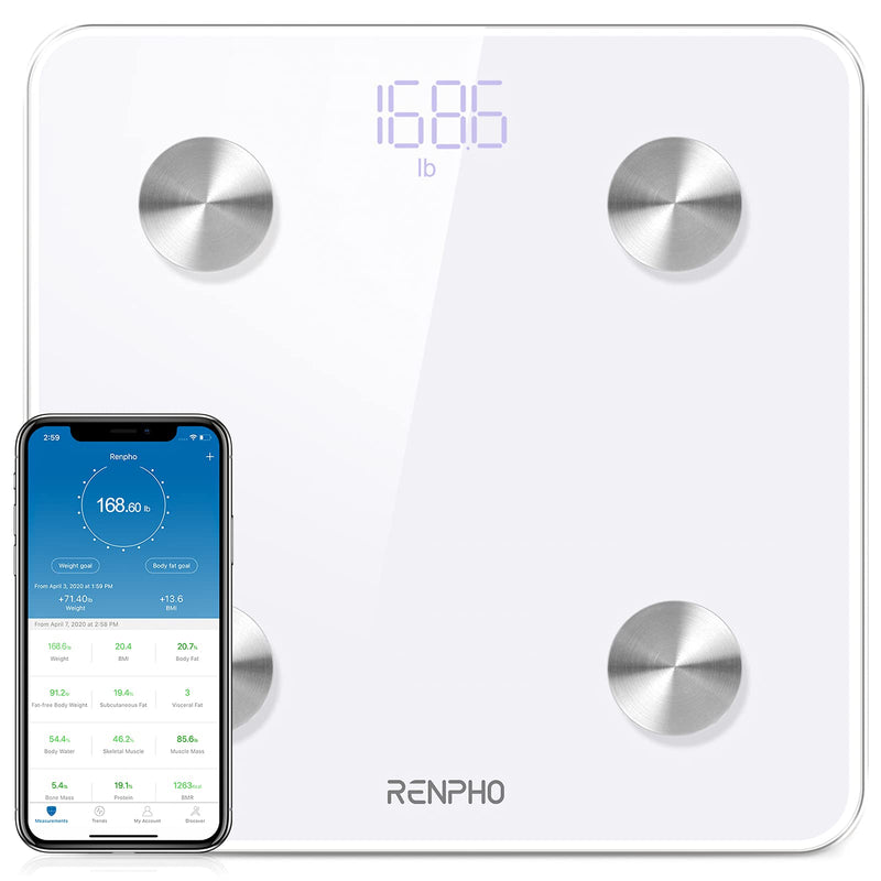 [Australia] - RENPHO Body Fat Scale Smart BMI Scale Digital Bathroom Wireless Weight Scale, Body Composition Analyzer-RENPHO Digital Food Scale, Kitchen Scale Weight Grams and oz for Baking 