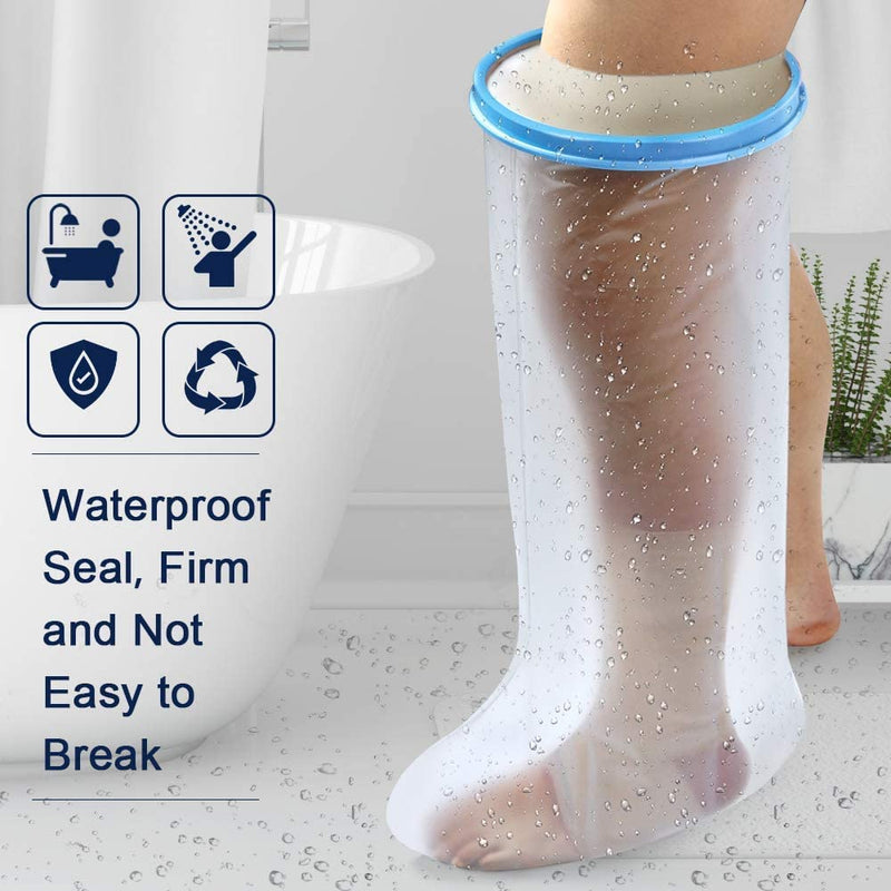 [Australia] - Namvo Watertight Leg and Foot Cast Cover Protector for Shower, Reusable Waterproof Shower Watertight Foot Protector for Adult Foot Ankle and Leg 