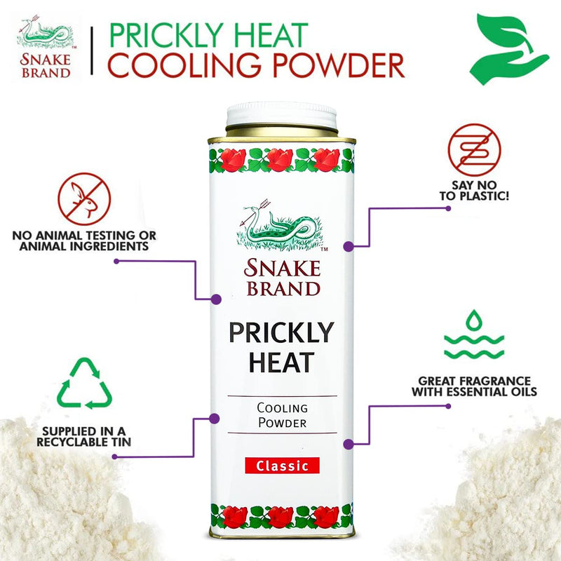 [Australia] - Snake Brand Prickly Heat Original Cooling Powder Classic 280gm 