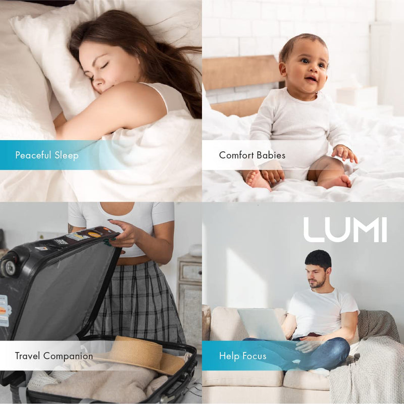 [Australia] - LUMI | Blue Portable White Noise Machine | White Noise Machine Baby | Baby Sleep Aid | 16 Sounds | 2 Colour Options | Sleep Aid for Adults, Kids & Babies | Rechargeable 