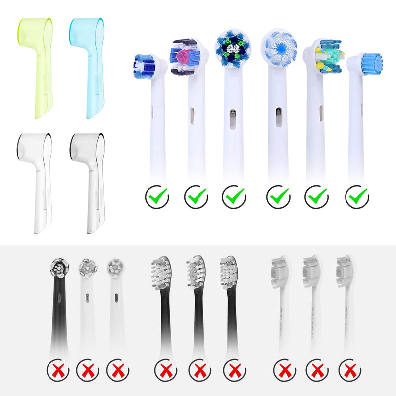 [Australia] - 2 Pcs Electric Toothbrush Head Covers Electric Toothbrush Head Covers Toothbrush Head Compatible with Oral B Electric Toothbrush Heads 2 