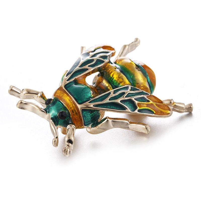 [Australia] - MINGHUA Enamel Cicada Collar Brooches Insect Corsage Brooch Pins for Unisex Clothing Accessories Green 