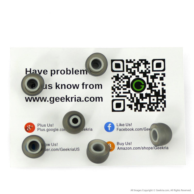 [Australia] - Geekria® 3 Pairs Replacement Silicone Eartips Earbuds Compatible with JayBird BlueBuds X, X2 Bluetooth Sport Headphones (Size L) 
