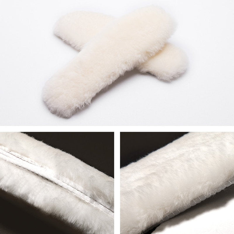 [Australia] - [2 Pair]Real Pure Sheepskin Luxury Insoles Sheepskin Lambswool Blended Shoe Insoles | Durable & Fluffy Perfect for Flat, Beige, [2-Pairs]US 9 