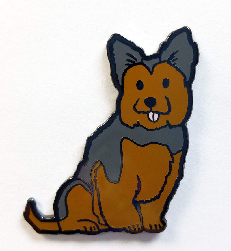 [Australia] - Dark Spark Decals Yorkshire Terrier Yorkie Dog 1.75" Enamel Pin for Dog Lovers 