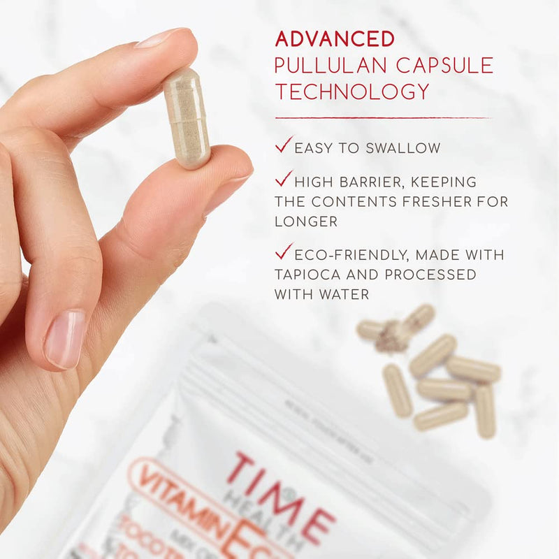 [Australia] - Vitamin E Complex - All 8 Tocopherols & Tocotrienols - 60 Pullulan Capsules - Natural - Plant-Based - Vegan - No Fillers, Binders or Flow Agents (60 Capsule Pouch) 60 Count (Pack of 1) 