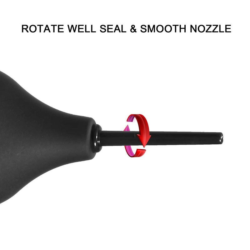 [Australia] - Abyclean Rectal Enema Bulb for Men - Anal Douche for Women, BPA and Phthalates Free Reusable Vaginal or Anal Clyster Cleaner with Soft and Smooth Nozzle, 220ML, Black 