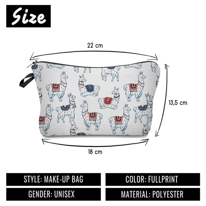 [Australia] - Llama makeup bag fun cartoon versatile purse (Llama-1) Llama-1 