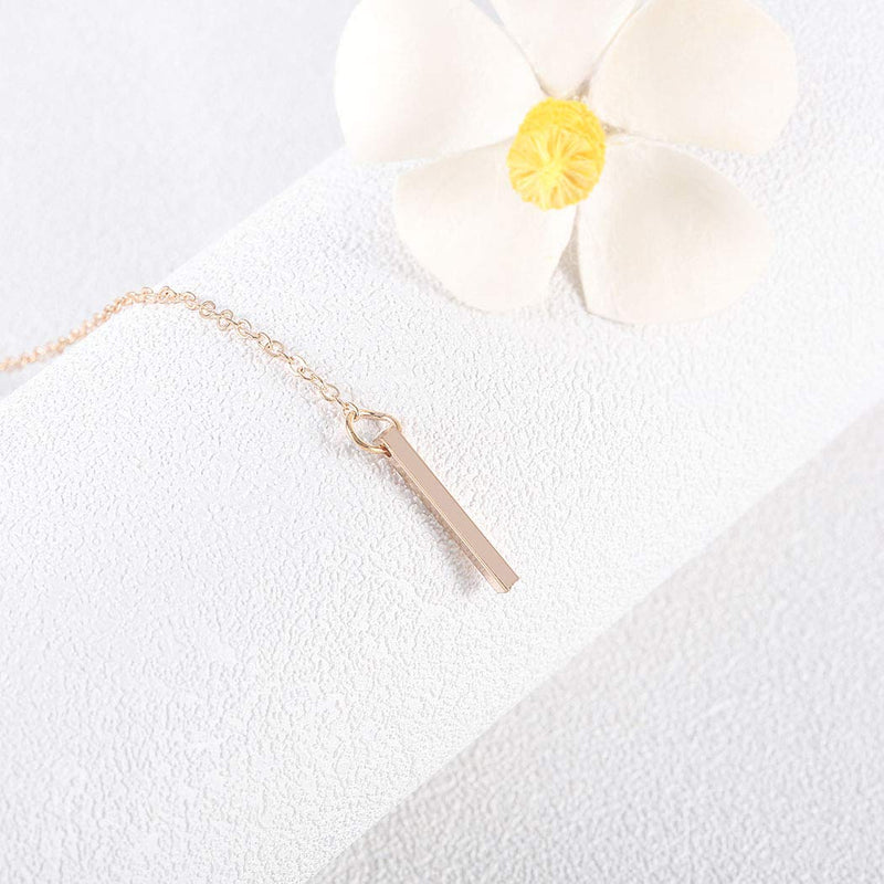 [Australia] - Ibliss Boho Layered Necklace Chain Gold Bar Pendant Necklaces Geometric Crystal Necklace Beach Choker Necklaces Jewelry for Women and Girls 