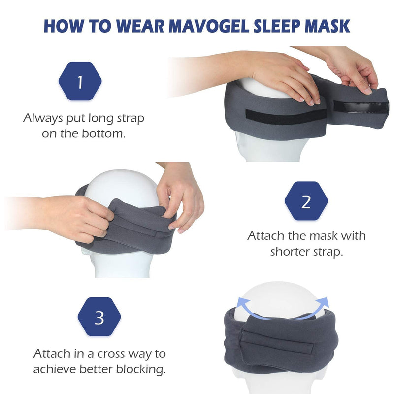 [Australia] - Mavogel Sleep Mask - Skin Friendly Modal Material & Light Blocking Sleeping Mask for Home/Flight/Shift Work, Handmade, Fully Adjustable Strap, Full Eye Covers for Women/Men Sleeping (Dark Grey) Dark Grey 