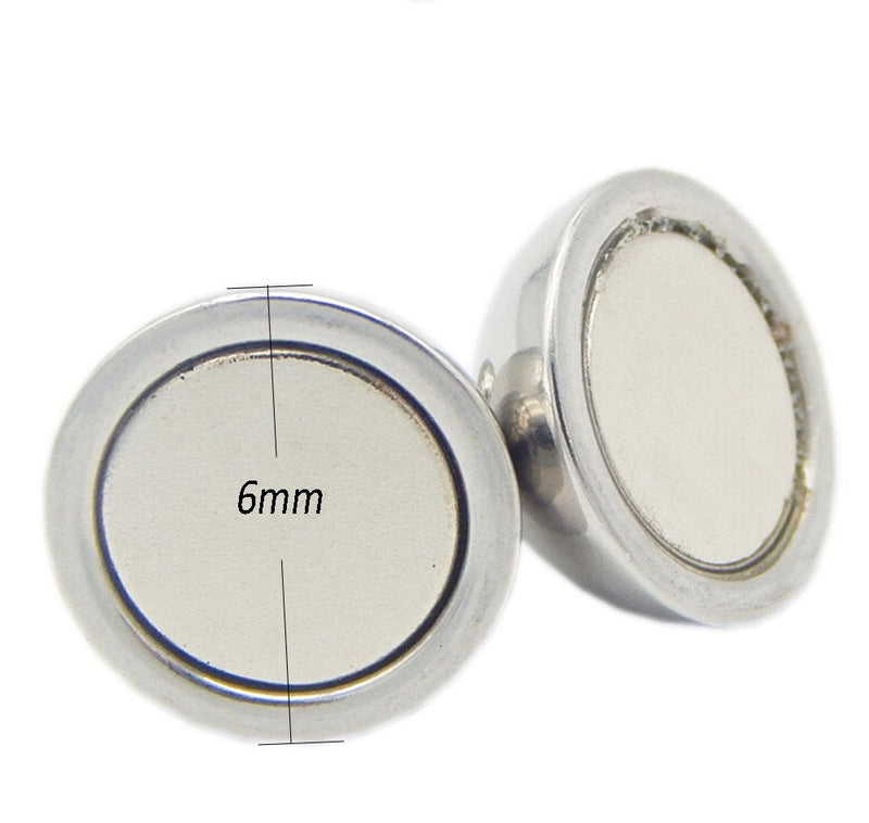 [Australia] - MOAMUN 20 Packs Jewelry Magnetic Clasp Converter for Necklace Bracelet Jewelry Making, Magnetic Findings (Silver 6mm) Silver 6mm 