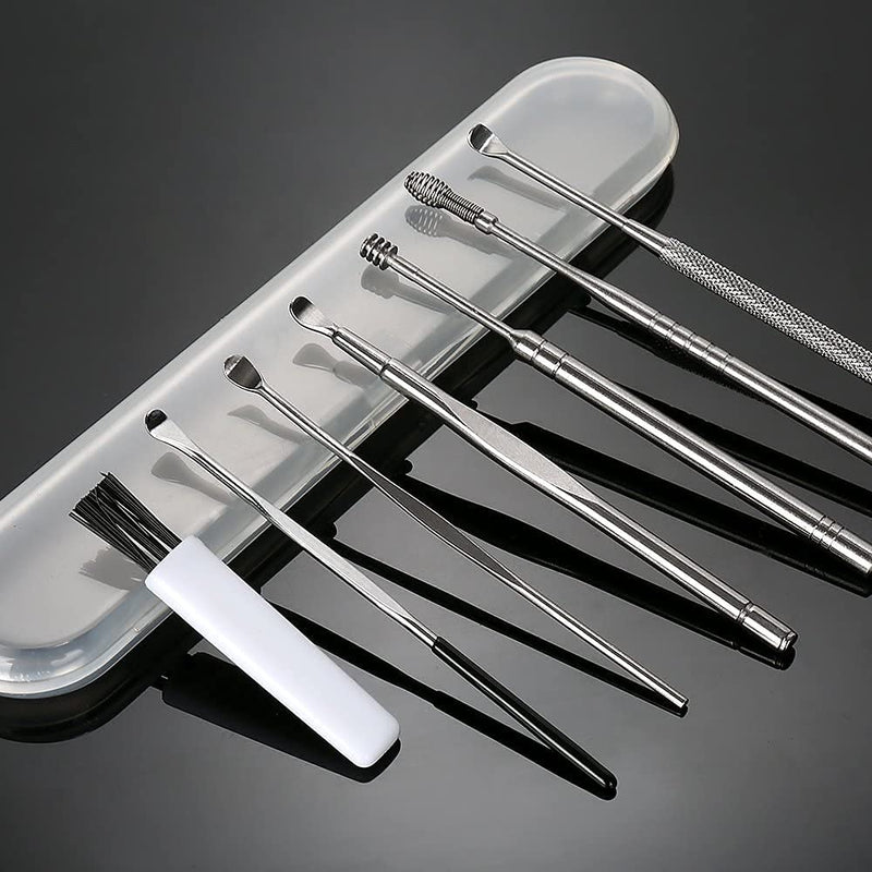 [Australia] - Ear Pick Ear Curette Earwax Pick Removal Tool Kit 8 Pcs, Stainless Steel Ear Hygiene Care Sets with Storage Box 