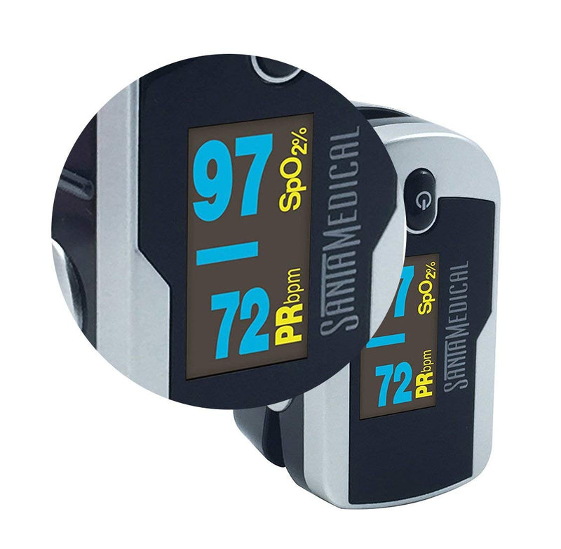 [Australia] - Santamedical Generation 2 Fingertip Pulse Oximeter Oximetry Blood Oxygen Saturation Monitor with Batteries and Lanyard 
