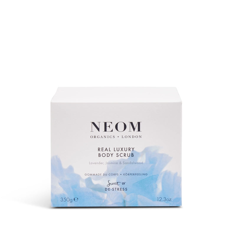 [Australia] - NEOM- Real Luxury Body Scrub | Luxury Body Scrub | Lavender & Sandalwood | 100% Natural Fragrance | Scent to De-Stress | Organic Vegan Hydrating Body Scrub 