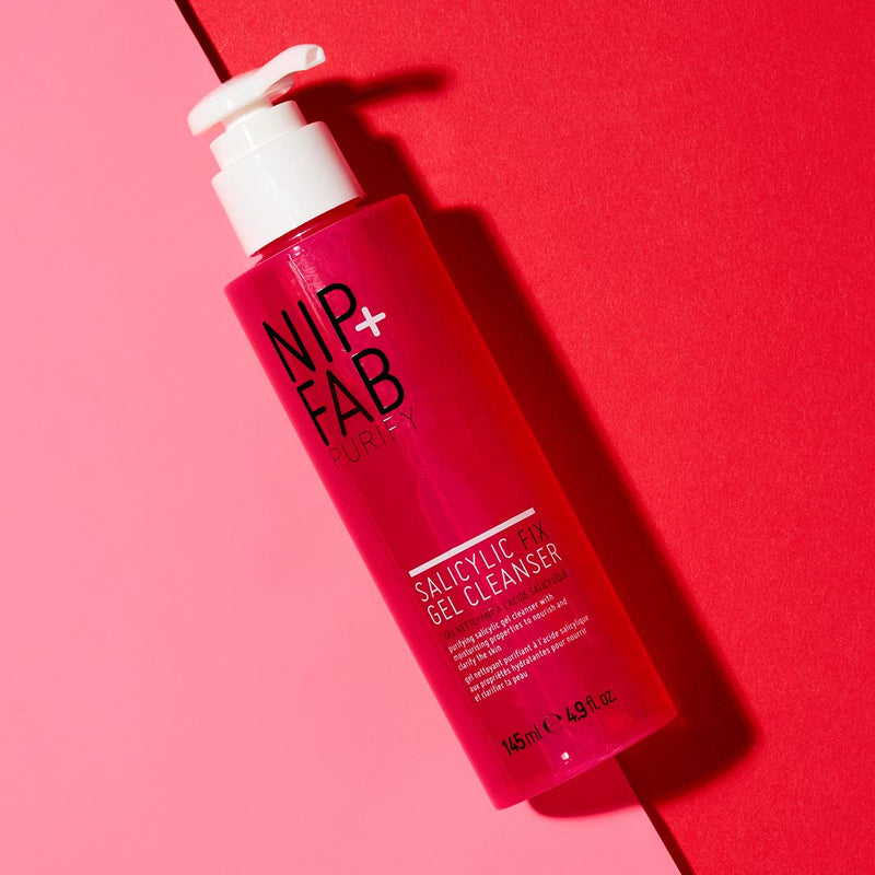 [Australia] - Nip + Fab Salicylic Fix Gel Face Cleanser with Niacinamide, Hydrating BHA Facial Cleansing Face Wash, 145 ml 