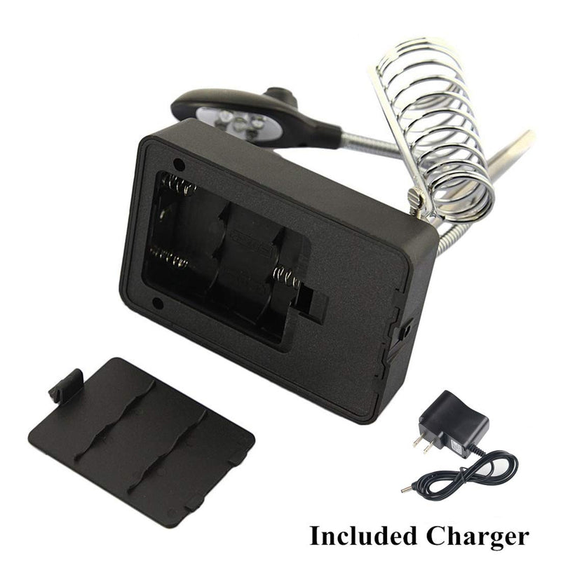 [Australia] - Beileshi 2.5X 7.5X 10X LED Light Helping Hands Magnifier Soldering Station,Magnifying Glass Stand with Auxiliary Clamp and Alligator Clips 2.5x+7.5x+10x 