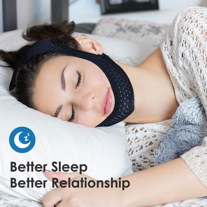 [Australia] - Chin Straps for Snoring, Anti Snoring Chin Strap Devices, Vosaro Jaw Strap for Sleeping with Men Women, Adjustable and Breathable for User Keep Closed While Sleeping for Snorers 