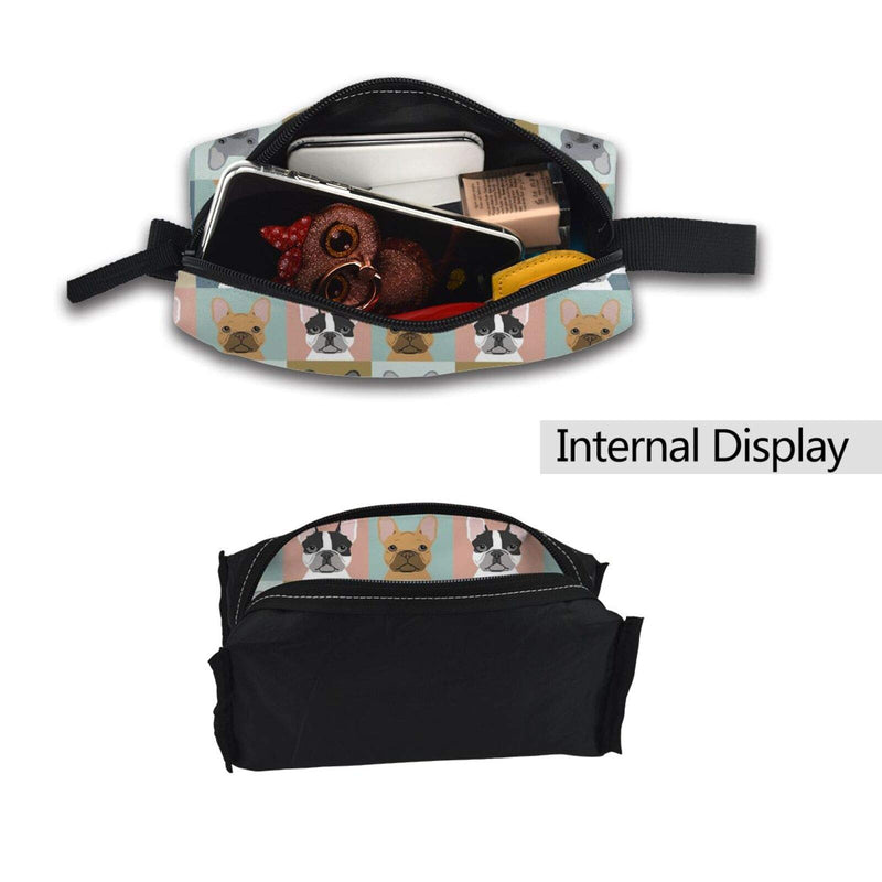[Australia] - French Bulldog Gift Portable Make-up Bag Makeup Bag Sewing Kit Medicine Bag Cosmetic Bag For Home Office Travel Camping Sport Gym Outdoor 