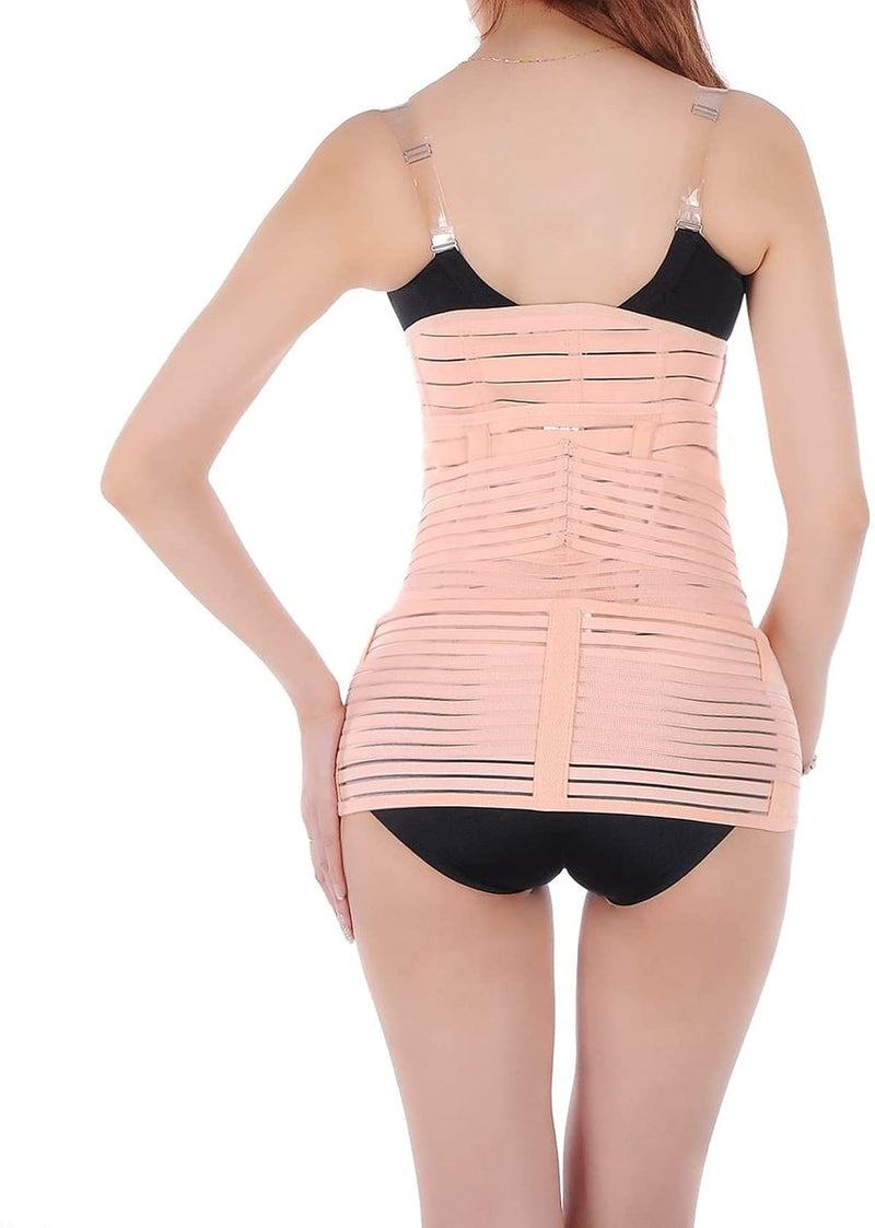 [Australia] - Healthcom 3 in 1 Postpartum Support Recovery Belt Breathable Elastic Adjustable Postpartum Recovery Support Girdle Belly After Birth Belly Band Waist Pelvis Belt Pregnancy Belly Wrap Abdominal Binder Body Shaper Postnatal Shapewear(Size:M) 