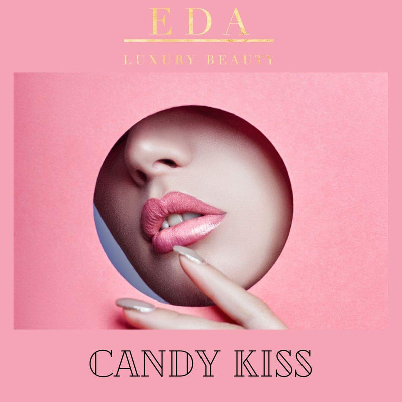 [Australia] - EDA LUXURY BEAUTY CANDY KISS PINK SHIMMER DIAMOND SHINE LIP GLOSS Full Coverage High Pigmented Creamy Color Super Shiny Professional Makeup Long Lasting Liquid Lipstick 