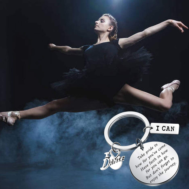[Australia] - FUSTMW Dance Keychain Dancer Gifts Dance Team Inspiration Gifts Dancer Lovers Gifts Dance Jewelry Dancer Graduation Gifts Ballerina Gifts silver 