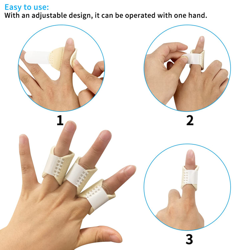 [Australia] - Lechengjia Acteso Neoprene Finger Clip Bracket - Damage Support for Mallet Finger and Broken Finger Finger Clip Protection (complexion) 