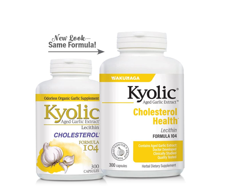 [Australia] - Kyolic Aged Garlic Extract Formula 104 Cholesterol Health, 300 Capsules (Packaging May Vary) 300 Count (Pack of 1) 
