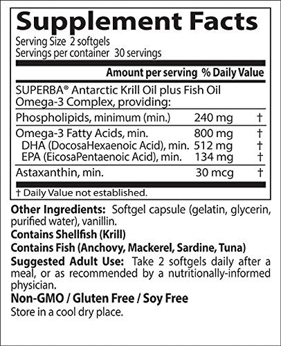 [Australia] - Doctor's Best Enhanced Superba Krill Plus with Omega 3s, 60 Count 