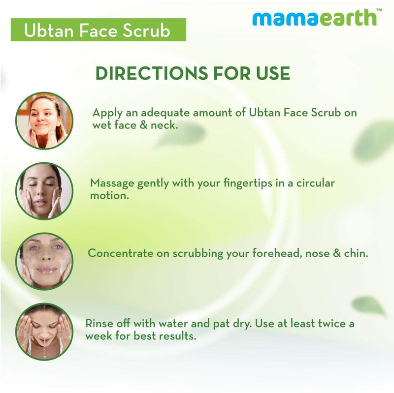 [Australia] - Mamaearth Ubtan Face Scrub with Turmeric & Walnut for Tan Removal - 100g 