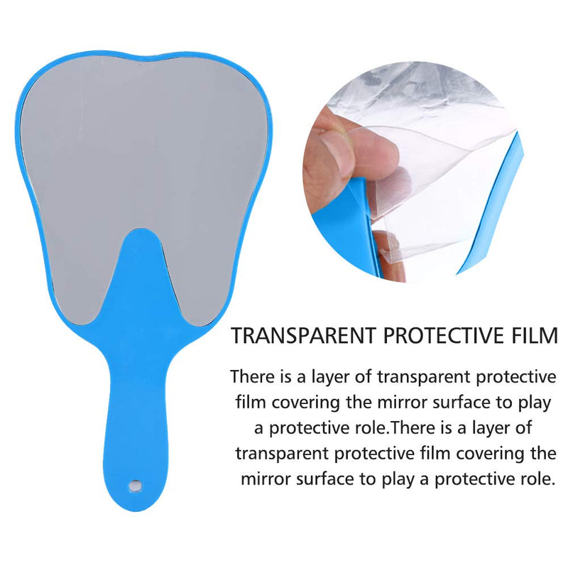 [Australia] - Dental Mirror, Teeth Inspection Mirror, Dentist Oral Hygiene Mouth Mirror, Plastic Handle Dental Care Hand Mirror Tool, Fashionable Cute Tooth Mirror for Dental Clinics (Blue) 