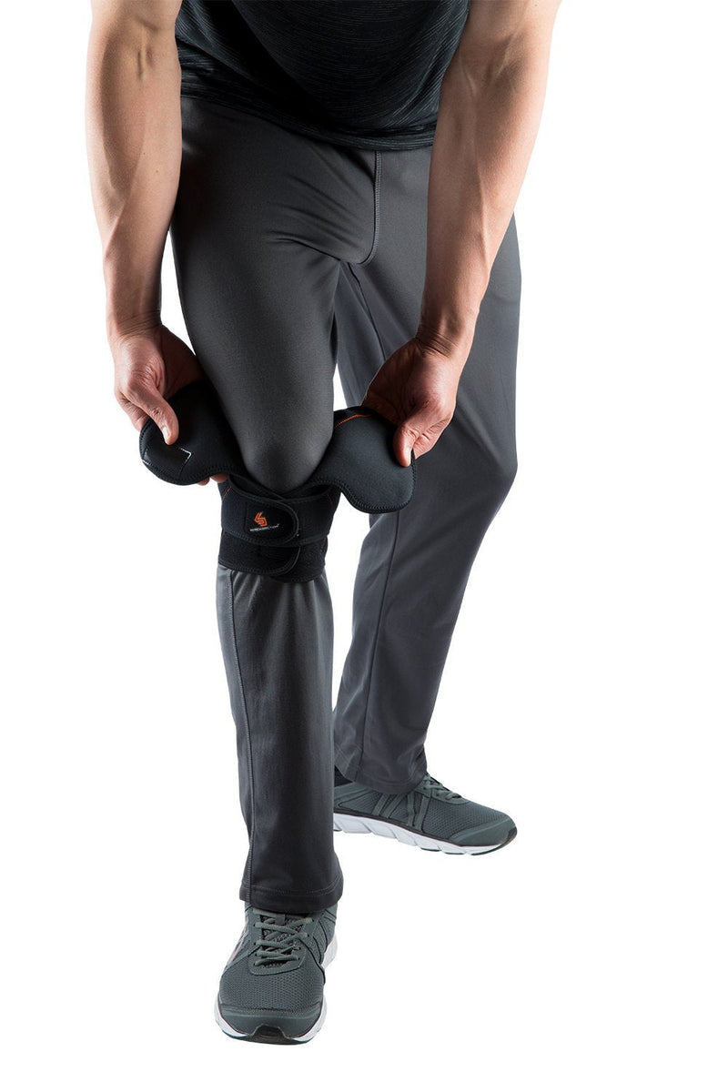 [Australia] - Shock Doctor Knee Brace Wrap, Knee Support Stabilizes Patella, Provides Comfortable & Lightweight Compression to Stabilize Muscles in The Knee, Single Small 