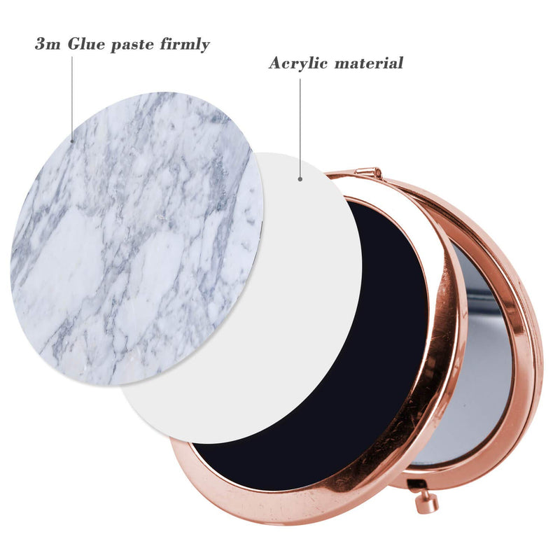 [Australia] - Imiao Makeup Mirror Rose Gold Compact Mirror Portable Hand Mirror Round Mini Pocket Mirror with 2 x 1x Magnification for Woman,Mother,Girls,Great Gift (Life Tree) Life Tree 